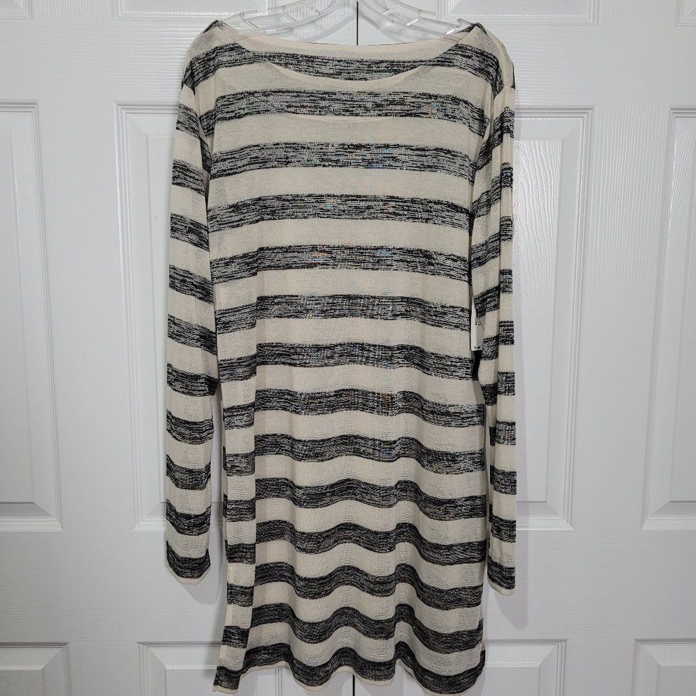 La Blanca Crew Neck Striped Sweater Tunic XL